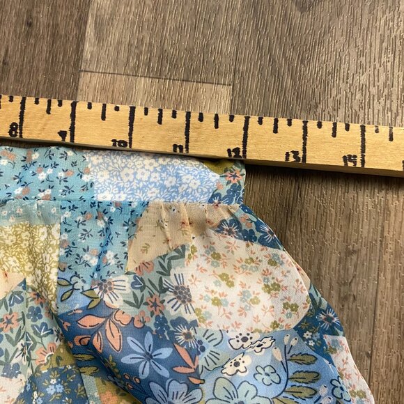 Knitworks Floral Asymmetric Hi Low Skirt Blue Girls Size Large - Picture 4 of 7